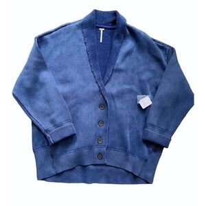 Free People Chamomile Sweater Washed Twilight Blue